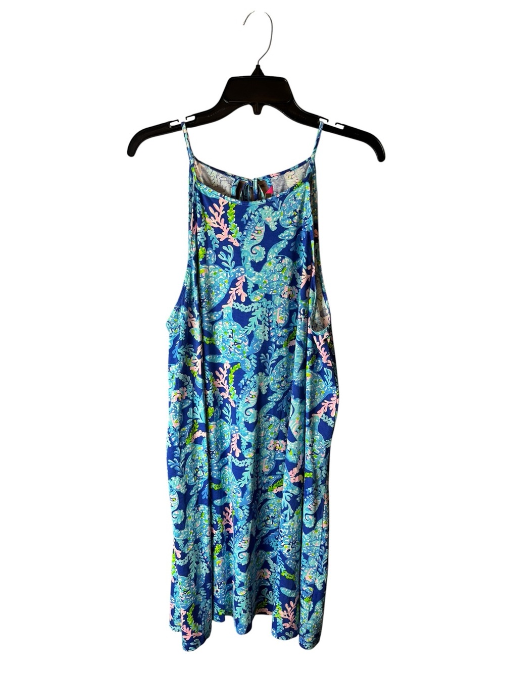Lilly Pulitzer Margot Swing Dress 2287 XL Corsica Blue Turtle Villa